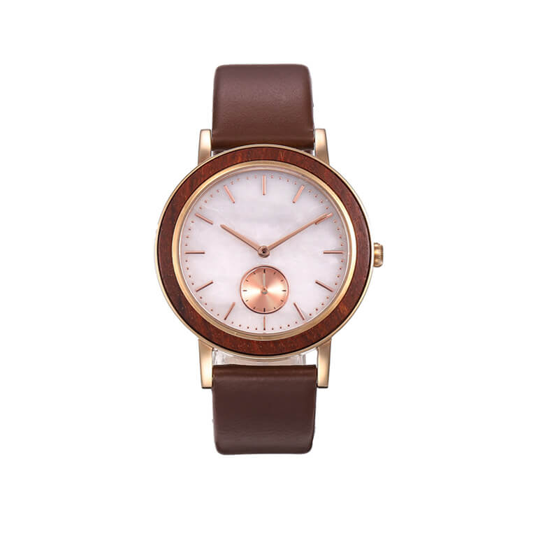 Stainless Steel Marble Sub Second Watch For Women