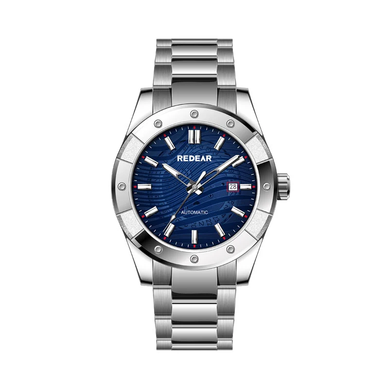 Stylish Designed Semi-Transpartent Dial Mechanical Watch With Stainless Steel Bracelet