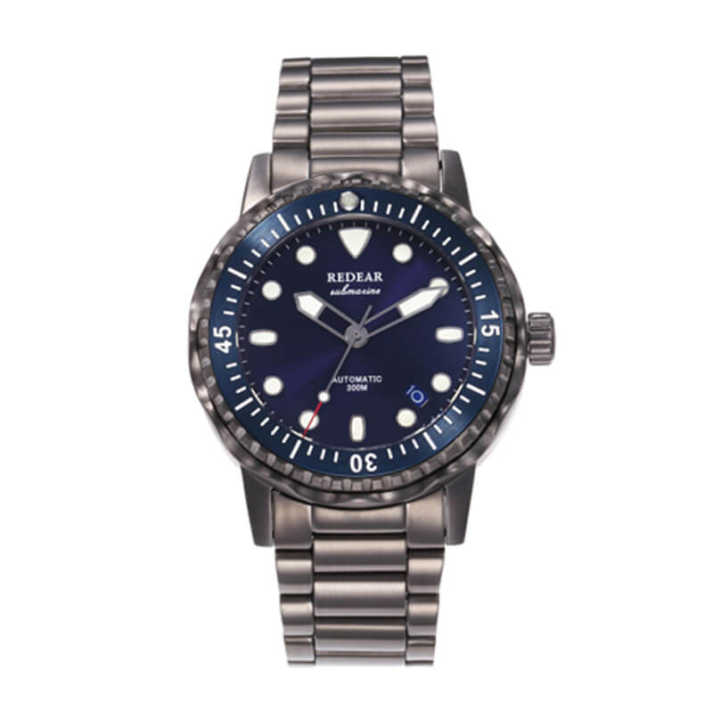 Stainless Steel Dive Watch Blue Face For Men