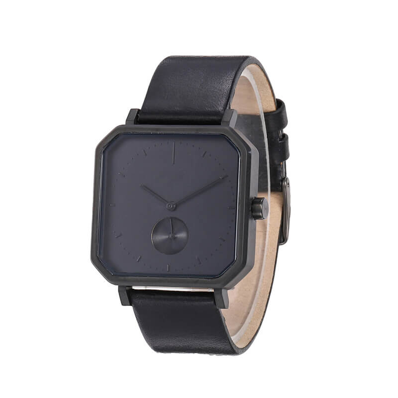 Custom Black 20mm Leather Watch Strap
