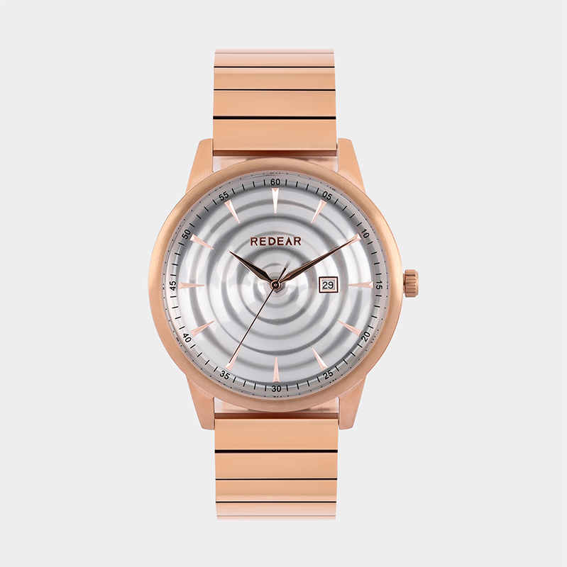 stainless steel rose gold minimalist watch