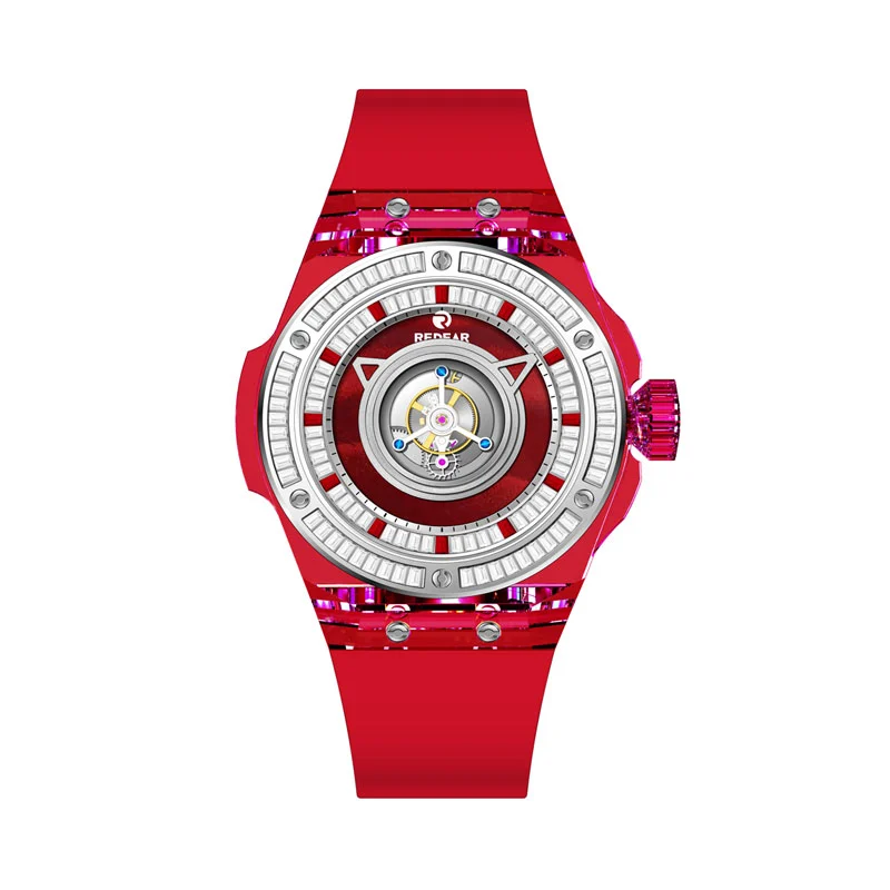 High End Hangzhou Central Tourbillon Mechanical Watch Adorned With Luxury Diamonds