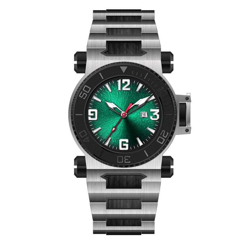 MIYOTA 2115 Stainless Steel Calendar Quartz Watch Striking Details