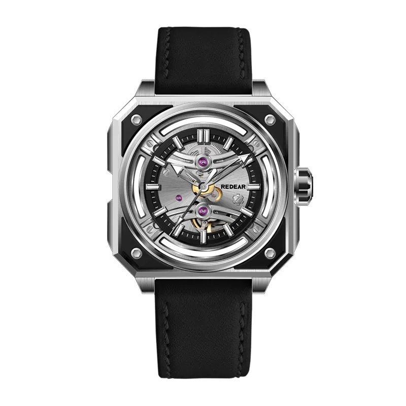 mens contemporary designed miyota mechanical watch with six body suspended dial
