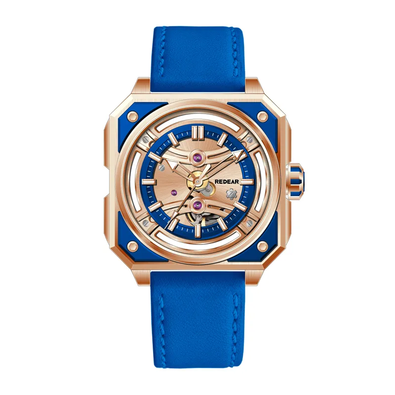 mens contemporary designed miyota mechanical watch with six body suspended dial