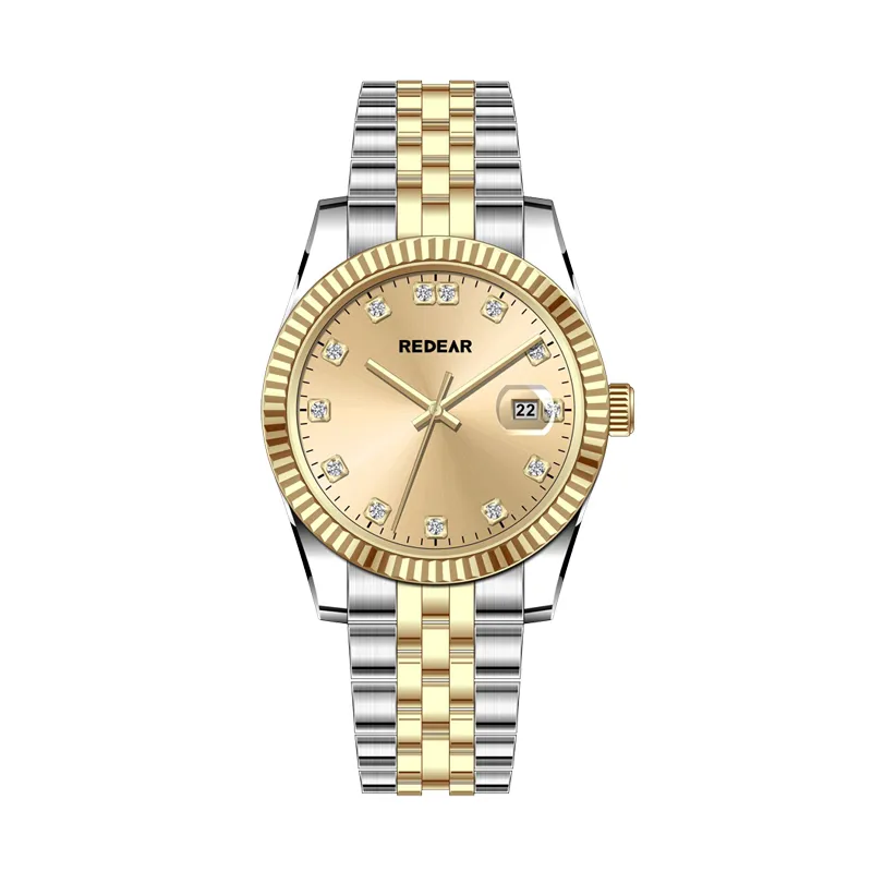 gold tone stainless steel watch
