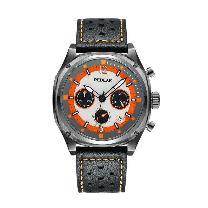 waterproof luminous high quality stainless steel mens chronograph watch