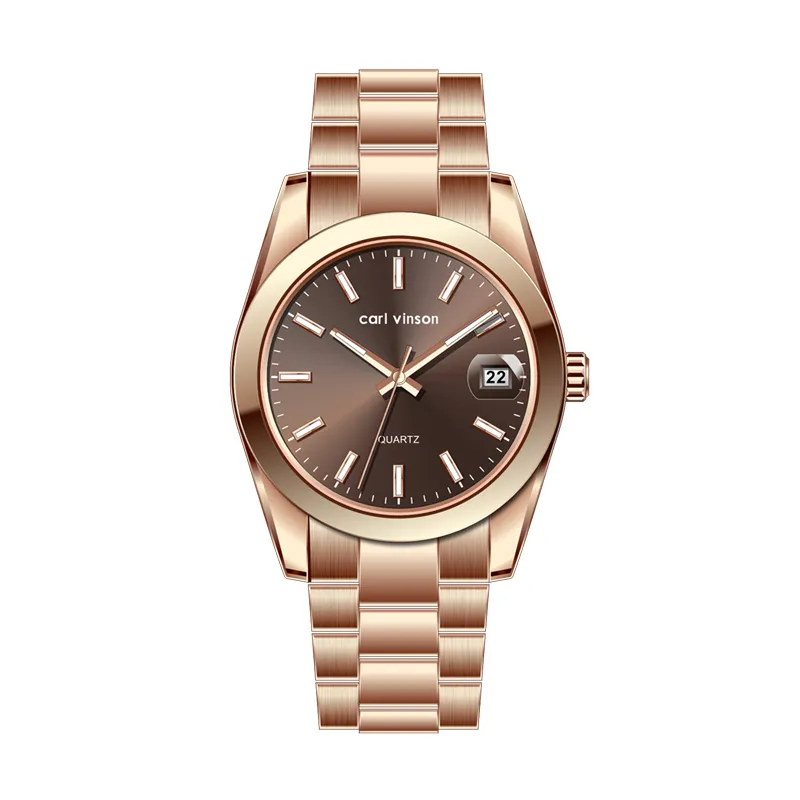 black dial stainless steel strap watch