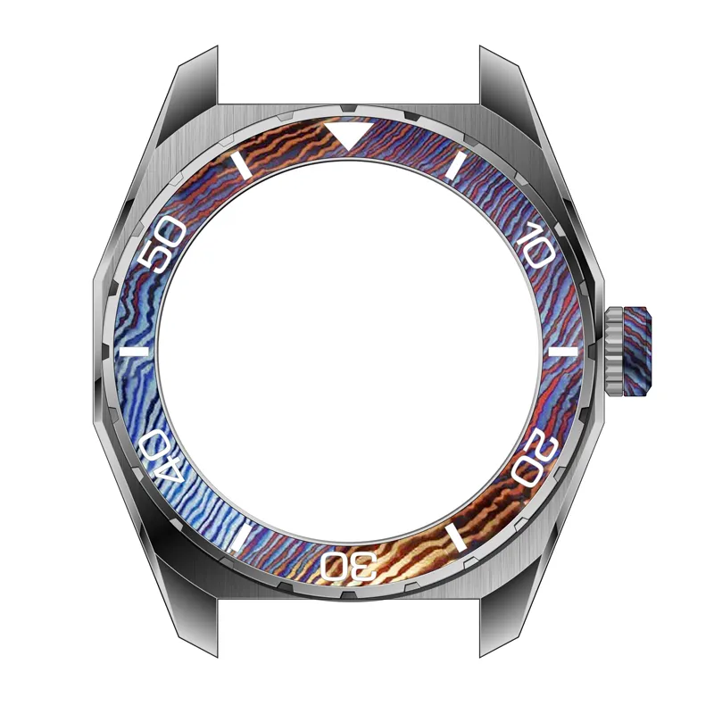 Damascus Titanium Watch Case